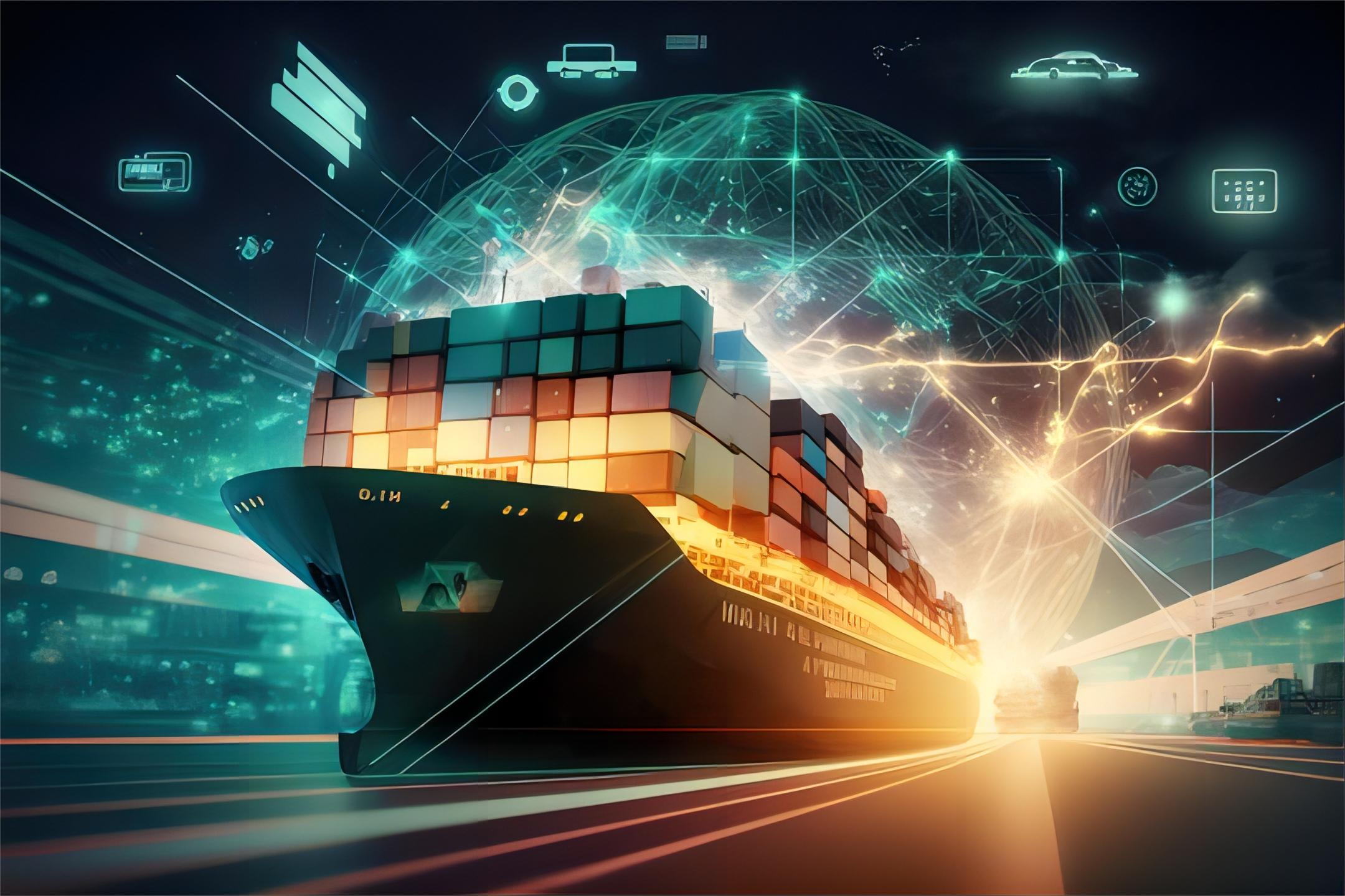 Global logistics network illustrating enterprise freight management service