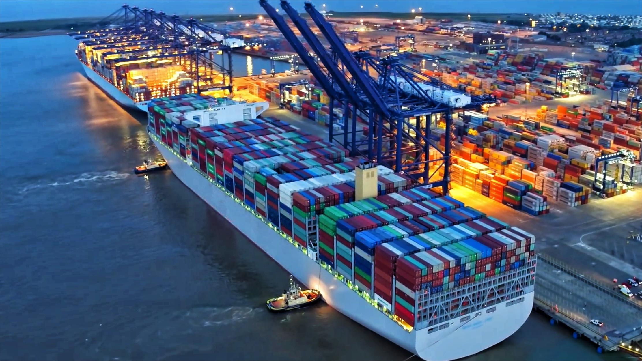 average transit time for container transport China factory to Spain warehouse