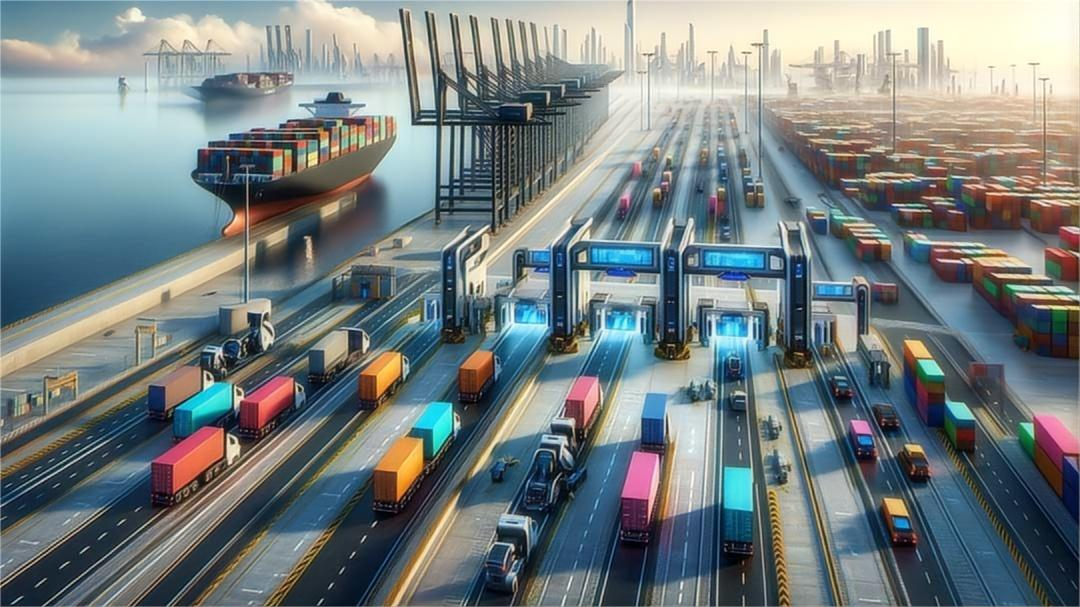 Digital logistics dashboard showing shipment status notification logistics updates